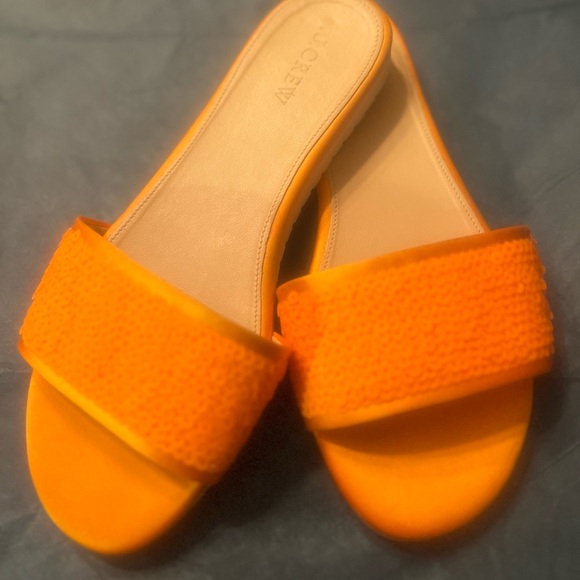J. Crew Shoes - J. Crew Sequin Abbott Slide Vivid Orange Size 9
